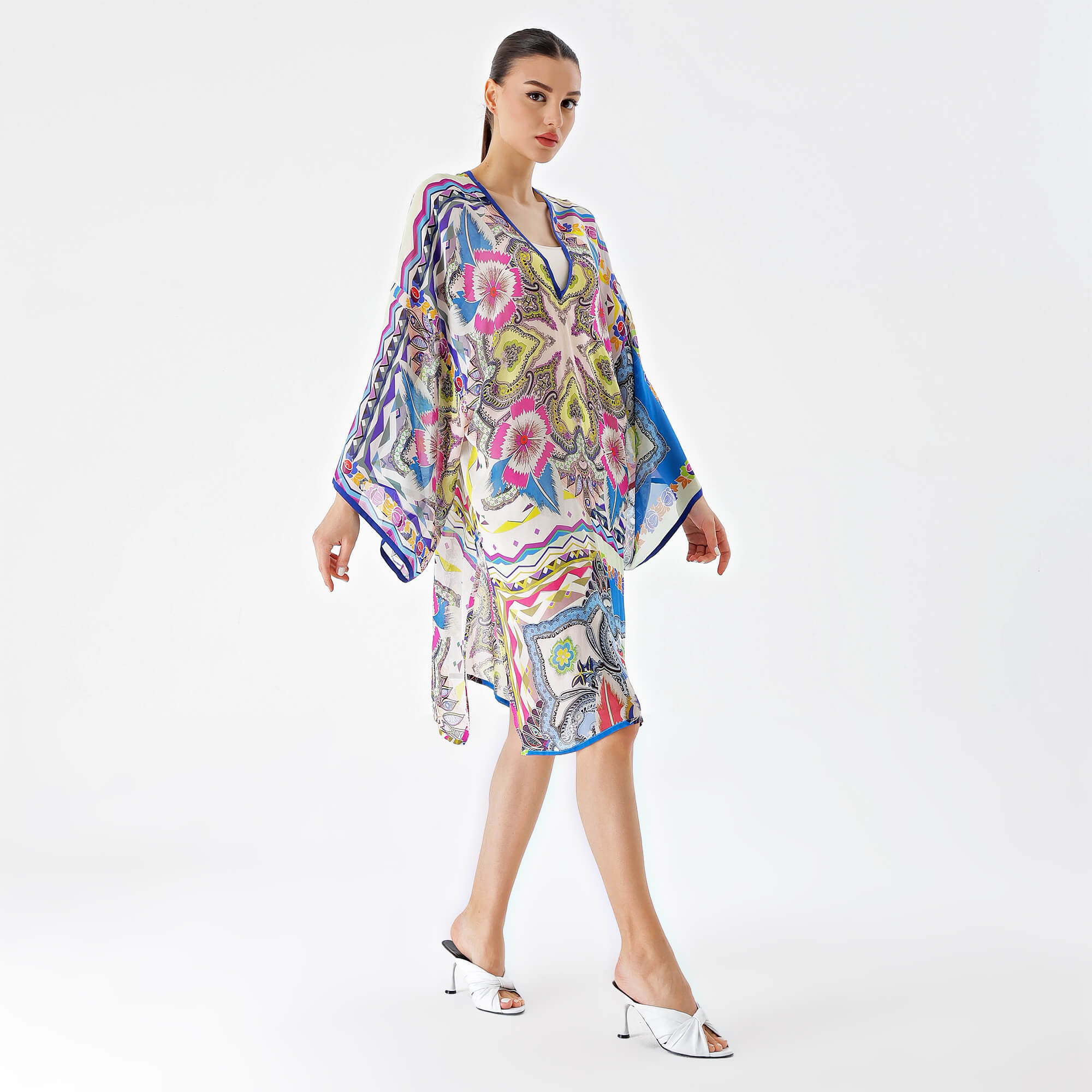 Etro - Blue Floral Print Pareo